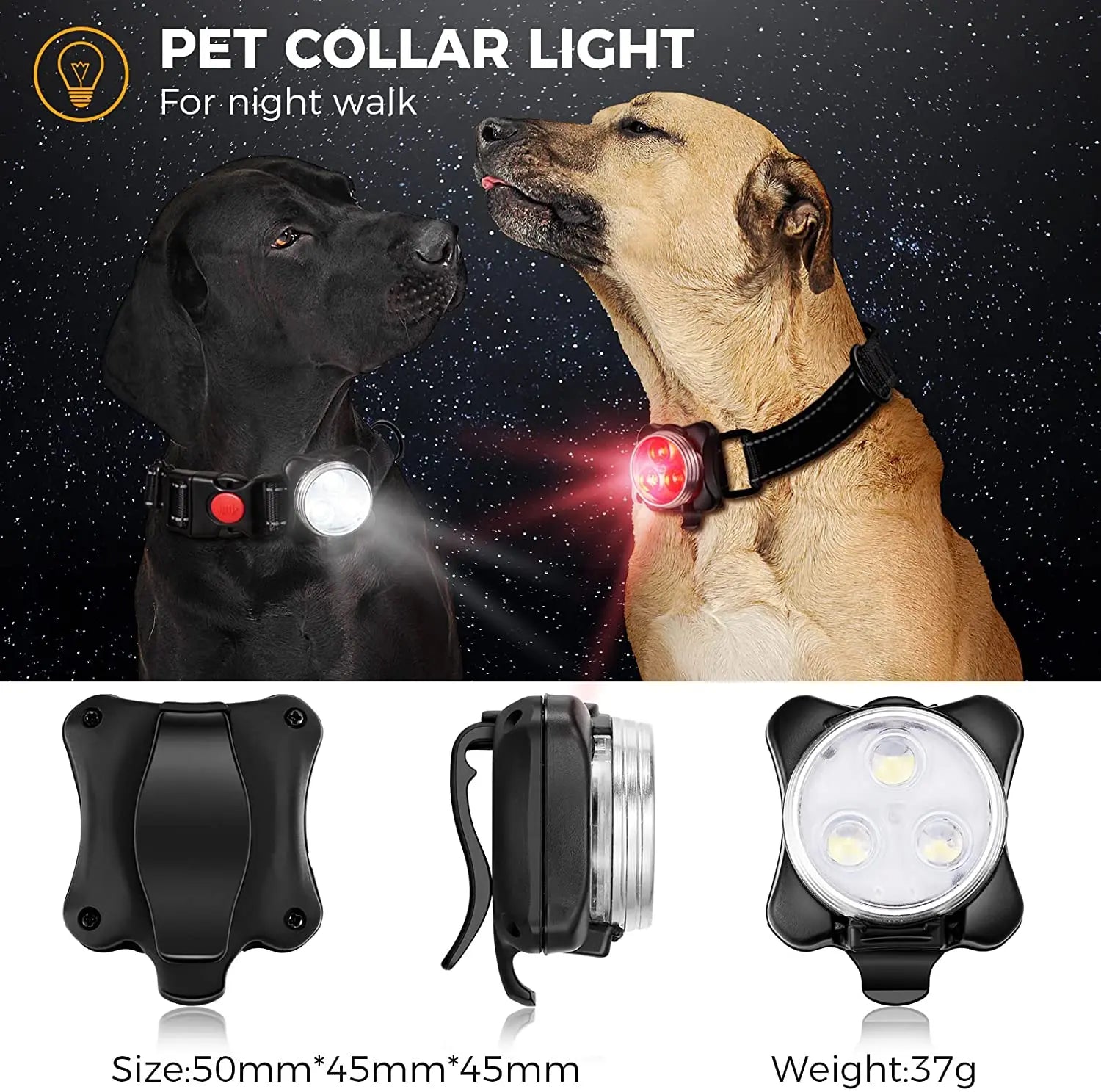 Pet Dog LED Light Lamp Tag
